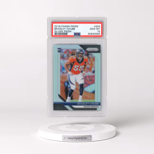 2018 Panini Prizm #204 Bradley Chubb - Silver Prizm (PSA 10 GEM MINT)