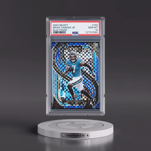 2024 Panini Select #143 Brian Thomas Jr. - Blue Prizm (PSA 10 GEM MINT)