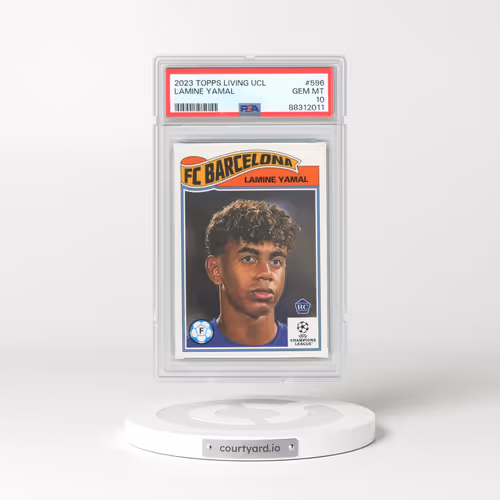 2023 Topps Living UEFA Champions League #596 Lamine Yamal (PSA 10 GEM MINT)