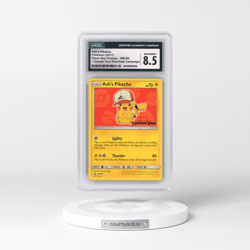 2016 Black Star Promos - Sun & Moon #SM109 Ash's Pikachu - I Choose You! Purchase Campaign (CGC 8.5 NM-MT+)