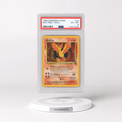 1999 Pokémon Fossil #12 Moltres - Holo (PSA 6 EX-MT)
