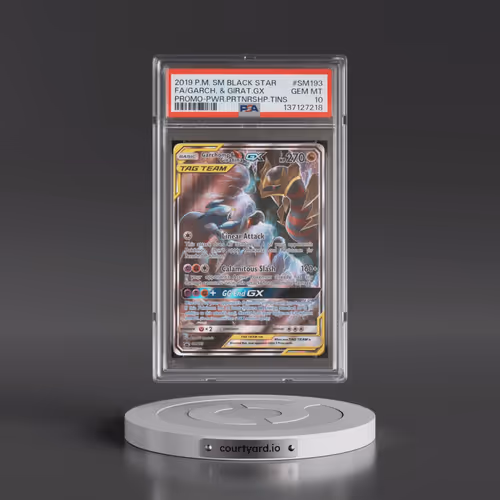 2019 Pokémon SM Black Star Promo #SM193 Garchomp & Giratina GX - Holo Full Art Power Partnership Tin