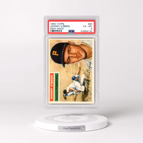 1956 Topps #65 Johnny O'Brien - Gray Back (PSA 6 EX-MT)