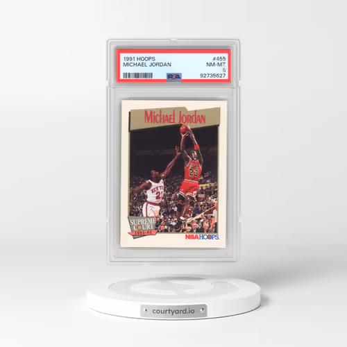 1991 Hoops #455 Michael Jordan (PSA 8 NM-MT)
