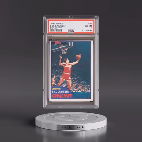 1981 Topps #74 Bill Laimbeer - Mid-West (PSA 6 EX-MT)