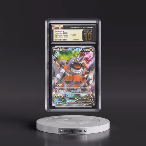2020 Darkness Ablaze #181/189 Rhyperior V - Ultra Rare Holo (CGC 10 PRISTINE)
