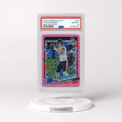 2023 Panini Donruss Optic #216 Tyson Bagent - Pink Velocity (PSA 10 GEM MINT)