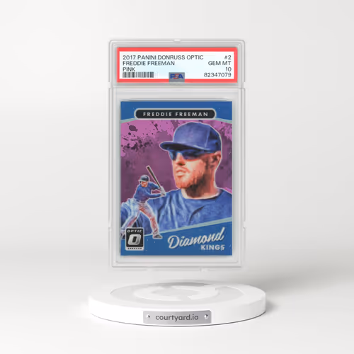 2017 Panini Donruss Optic #2 Freddie Freeman - Pink (PSA 10 GEM MINT)