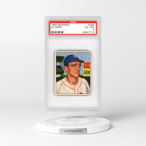 1950 Bowman #245 Al Papai (PSA 6 EX-MT)