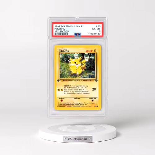 1999 Pokémon Jungle #60 Pikachu - 1st Edition (PSA 6 EX-MT)