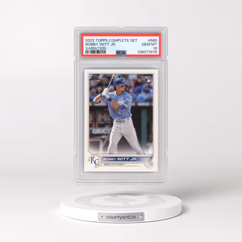 2022 Topps Complete Set #660 Bobby Witt Jr. - Variation (PSA 10 GEM MINT)