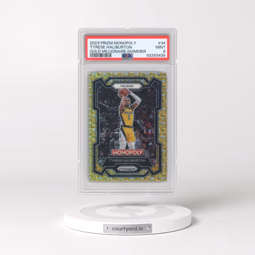 2023 Panini Prizm Monopoly #34 Tyrese Haliburton - Gold Millionaire Shimmer (PSA 9 MINT)