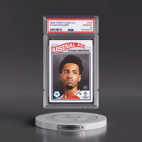 2025 Topps Living UEFA Champions League #785 Ethan Nwaneri (PSA 10 GEM MINT)