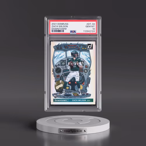 2021 Panini Donruss Downtown #DT-34 Zach Wilson (PSA 10 GEM MINT)