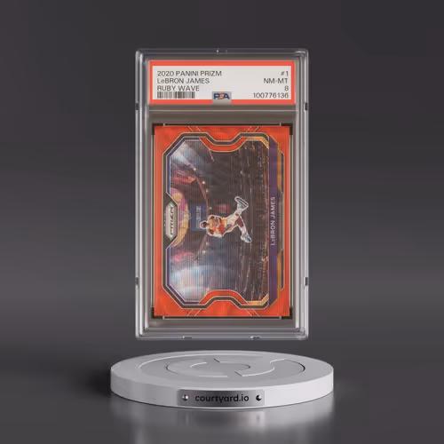 2020 Panini Prizm #1 LeBron James - Ruby Wave (PSA 8 NM-MT)