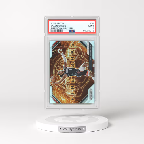 2023 Panini Prizm Fireworks #21 Jalen Green - Silver Prizm (PSA 9 MINT)
