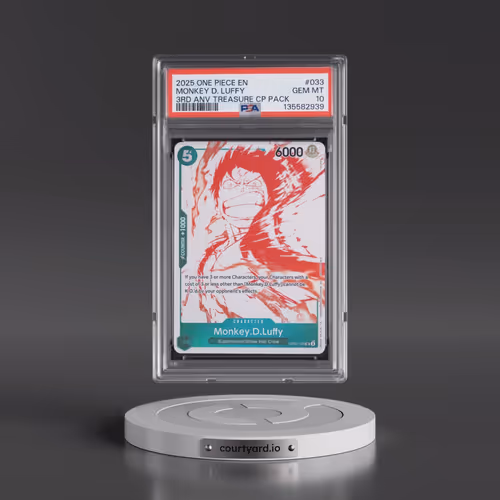 2025 One Piece 3rd Anniversary! One Piece Card Treasure Campaign Pack #033 Monkey D. Luffy (PSA 10 G