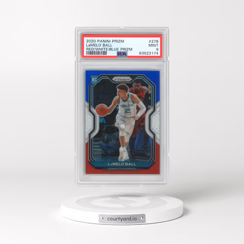2020 Panini Prizm #278 LaMelo Ball - Red/White/Blue Prizm (PSA 9 MINT)