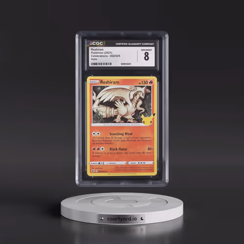 2021 Celebrations #002/025 Reshiram - Holo (CGC 8 NM-MT)