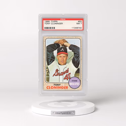 1968 Topps #93 Tony Cloninger (PSA 7 NM)