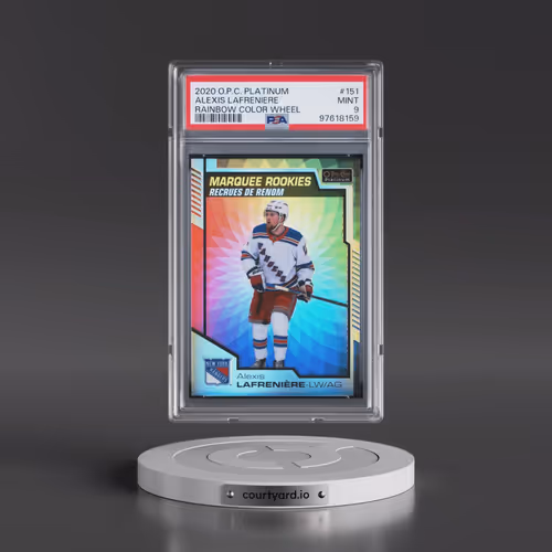 2020 O-Pee-Chee Platinum #151 Alexis Lafreniere - Rainbow Color Wheel (PSA 9 MINT)
