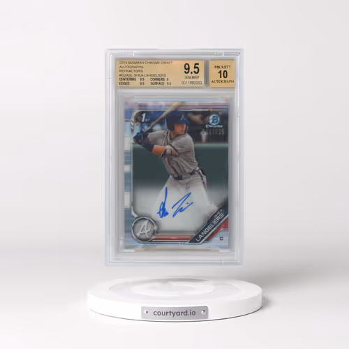2019 Bowman Draft Chrome Draft Picks Autograph #CDASL Shea Langeliers - Refractor (BGS 9.5 GEM MINT)