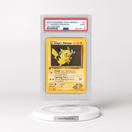 2000 Pokémon Gym Heroes #81 LT. Surge's Pikachu - 1st Edition (PSA 9 MINT)