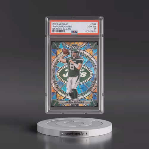 2023 Panini Mosaic Stained Glass #SG2 Aaron Rodgers (PSA 10 GEM MINT)