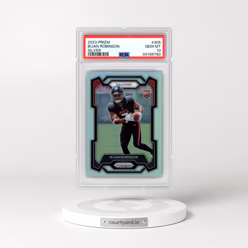 2023 Panini Prizm #305 Bijan Robinson - Silver Prizm (PSA 10 GEM MINT)