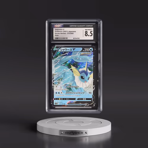 2021 Eevee Heroes #015/069 Vaporeon V - Holo (CGC 8.5 NM-MT+)