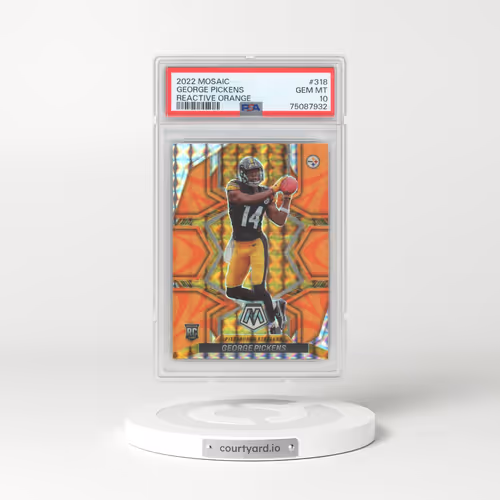 2022 Panini Mosaic #318 George Pickens - Reactive Orange (PSA 10 GEM MINT)