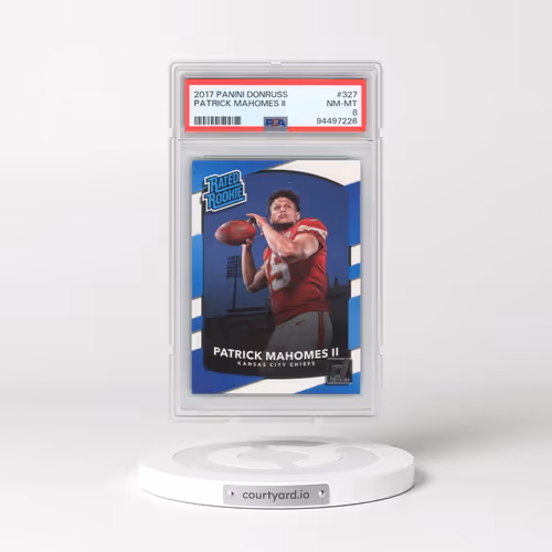 2017 Panini Donruss #327 Patrick Mahomes II (PSA 8 NM-MT)