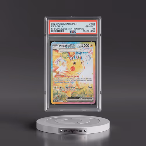 2024 Pokémon Ssp EN-Surging Sparks #238 Pikachu EX - Holo Special Illustration Rare (PSA 10 GEM MINT