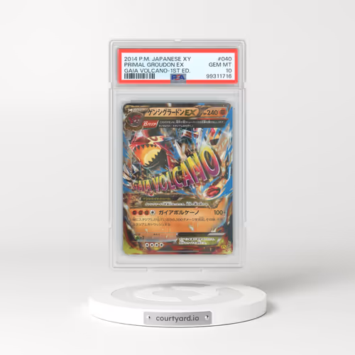 2014 Pokémon XY Gaia Volcano #040 Primal Groudon EX - 1st Edition Holo (PSA 10 GEM MINT)