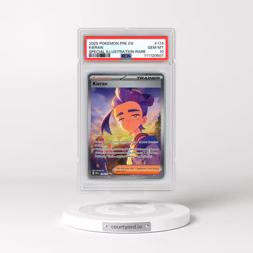 2025 Pokémon Pre EN-Prismatic Evolutions #174 Kieran - Special Illustration Rare (PSA 10 GEM MINT)