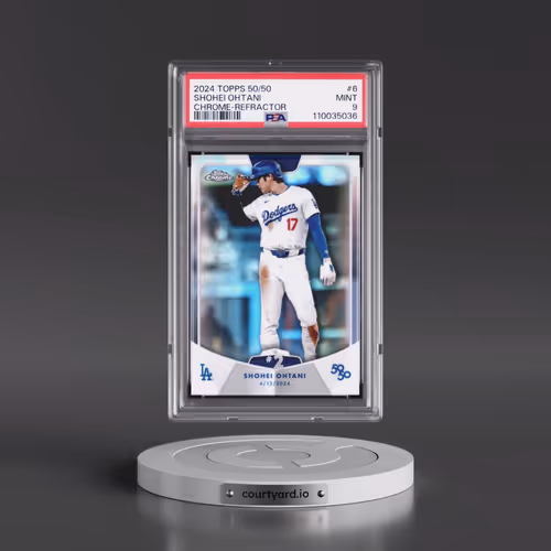 2024 Topps 50/50 Shohei Ohtani #6 Shohei Ohtani - Chrome-Refractor (PSA 9 MINT)