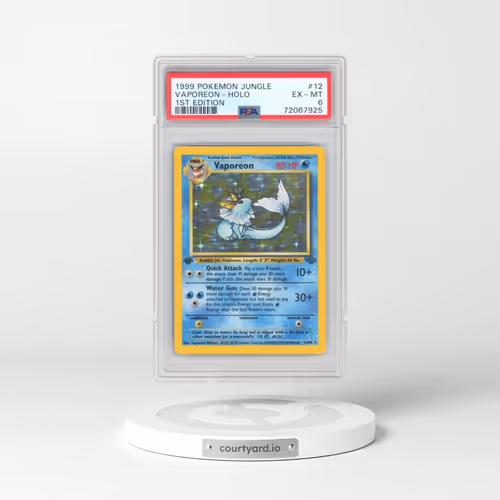 1999 Pokémon Jungle #12 Vaporeon - 1st Edition Holo (PSA 6 EX-MT)