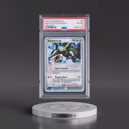 2003 Pokémon EX Dragon #97 Rayquaza EX - Holo Holo (PSA 6 EX-MT)