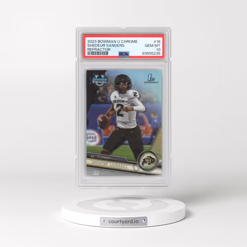 2023 Bowman University Chrome #16 Shedeur Sanders - Refractor (PSA 10 GEM MINT)