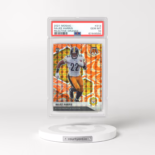 2021 Panini Mosaic #313 Najee Harris - Reactive Orange (PSA 10 GEM MINT)