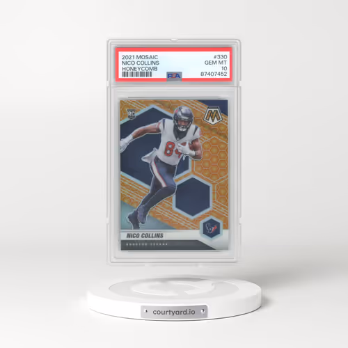 2021 Panini Mosaic #330 Nico Collins - Honeycomb (PSA 10 GEM MINT)