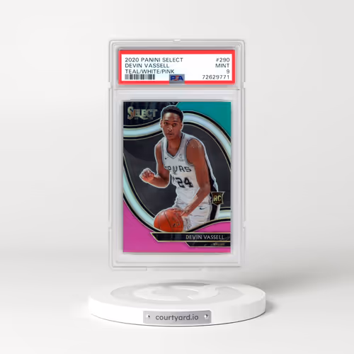 2020 Panini Select #290 Devin Vassell - Teal/White/Pink (PSA 9 MINT)