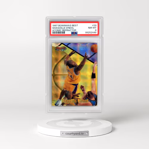 1997 Bowman's Best #28 Shaquille O'Neal - Atomic Refractor (PSA 8 NM-MT)