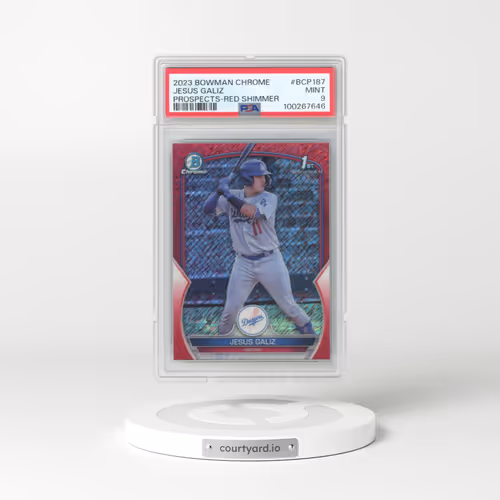 2023 Bowman Chrome Prospects #BCP187 Jesus Galiz - Red Shimmer (PSA 9 MINT)