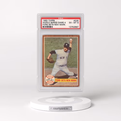 1962 Topps #235 World Series Game 4 - Ford Sets New Mark (PSA 6 EX-MT)
