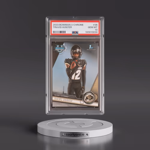 2023 Bowman University Chrome #36 Travis Hunter (PSA 10 GEM MINT)