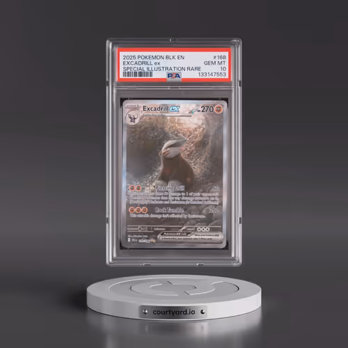 2025 Pokémon Blk EN-Black Bolt #168 Excadrill EX - Holo Special Illustration Rare (PSA 10 GEM MINT)