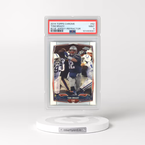 2014 Topps Chrome #62 Tom Brady - Blue Jersey-Refractor (PSA 9 MINT)