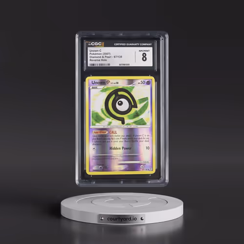 2007 Diamond & Pearl #67/130 Unown C - Reverse Holo (CGC 8 NM-MT)