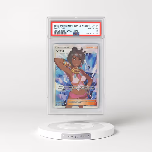 2017 Pokémon Sun & Moon Crimson Invasion #111 Olivia - Full Art (PSA 10 GEM MINT)